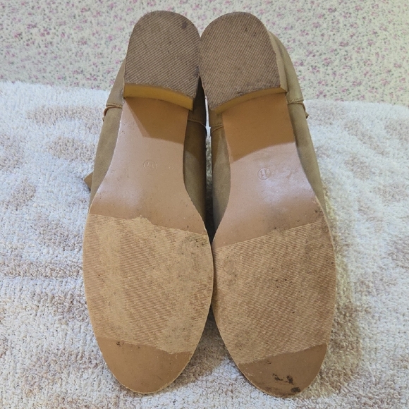 Tan Ruffle Ankle Boots - Picture 7 of 7